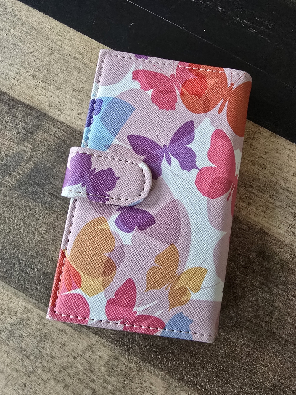 Women's Butterfly Print Wallet Case - Pink